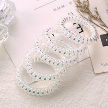 Load image into Gallery viewer, NEW Shining Colorful Women's Scrunchies Telephone Wire Line Hair Rubber Bands Elastic Hairbands Rope for girls Hair Accessories - UK Fashion Market
