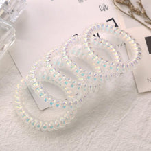Load image into Gallery viewer, NEW Shining Colorful Women's Scrunchies Telephone Wire Line Hair Rubber Bands Elastic Hairbands Rope for girls Hair Accessories - UK Fashion Market
