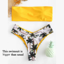 Load image into Gallery viewer, Bikinx Bandeau swimwear women push up swimsuit female Cactus Print micro bikini 2020 sexy bathing suit beach bathers Biquini new - UK Fashion Market

