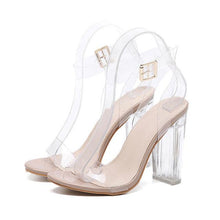 Load image into Gallery viewer, Aneikeh 2020 PVC Jelly Sandals Crystal Open Toed High Heels Women Transparent Heel Sandals Slippers Pumps 11CM Big Size 41 42 - UK Fashion Market
