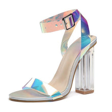 Load image into Gallery viewer, High Quality 2019 PVC Clear Transparent Strappy Buckle Sandals Women Sandals Shoes Celebrity Wearing Simple Style High Heels - UK Fashion Market

