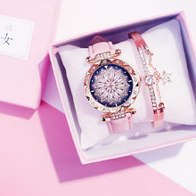 Load image into Gallery viewer, Women Watches Set Starry Sky Ladies Bracelet Watch Casual Leather Sports Quartz Wristwatch Clock Relogio Feminino - UK Fashion Market
