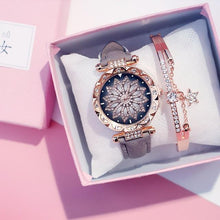 Load image into Gallery viewer, Women Watches Set Starry Sky Ladies Bracelet Watch Casual Leather Sports Quartz Wristwatch Clock Relogio Feminino - UK Fashion Market
