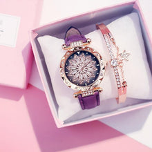 Load image into Gallery viewer, Women Watches Set Starry Sky Ladies Bracelet Watch Casual Leather Sports Quartz Wristwatch Clock Relogio Feminino - UK Fashion Market
