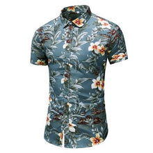 Load image into Gallery viewer, Summer New Arrival Shirts Men 2020 Fashion Print Short Sleeve Hawaiian Shirt Male Casual Flower Slim Fit Beach Shirts Plus M-7XL - UK Fashion Market
