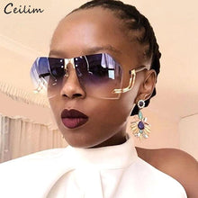 Load image into Gallery viewer, 2020 New Irregular Rimless Sunglasses Women Brand Designer Alloy Frame Oversize Gradient Sun Glasses Fashion Female Clear Shades - UK Fashion Market
