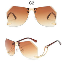 Load image into Gallery viewer, 2020 New Irregular Rimless Sunglasses Women Brand Designer Alloy Frame Oversize Gradient Sun Glasses Fashion Female Clear Shades - UK Fashion Market
