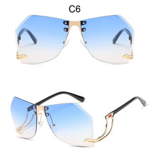 Load image into Gallery viewer, 2020 New Irregular Rimless Sunglasses Women Brand Designer Alloy Frame Oversize Gradient Sun Glasses Fashion Female Clear Shades - UK Fashion Market
