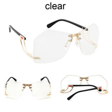 Load image into Gallery viewer, 2020 New Irregular Rimless Sunglasses Women Brand Designer Alloy Frame Oversize Gradient Sun Glasses Fashion Female Clear Shades - UK Fashion Market
