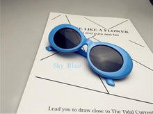 Load image into Gallery viewer, 2019 goggle Kurt Cobain glasses oval sunglasses ladies trendy 2018 hot Vintage retro sunglasses Women's white black eyewear UV - UK Fashion Market
