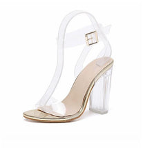 Load image into Gallery viewer, Aneikeh New Women Sandals PVC Jelly Crystal Heel Transparent Women Sexy Clear High Heels Summer Sandals Pumps Shoes Size 41 42 - UK Fashion Market
