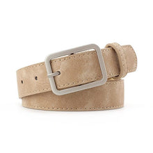 Load image into Gallery viewer, 2020 2.8cm Wide Leather Waist Strap Belt Black Brown high quality Women Square Metal Buckle belts Ladies Female Belts for Jeans - UK Fashion Market
