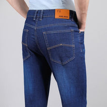 Load image into Gallery viewer, 2020 new high-quality comfortable cotton stretch men's slim straight jeans business casual essential light blue jeans size 28-40 - UK Fashion Market
