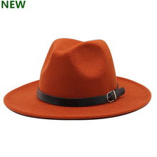 Load image into Gallery viewer, free shipping 2020 new Fashion men fedoras women's fashion jazz hat summer spring black woolen blend cap outdoor casual hat X XL - UK Fashion Market
