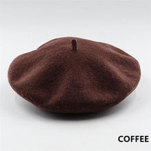 Load image into Gallery viewer, French Style Solid Casual Vintage Women's Hat Beret Plain Cap Girl's Wool Warm Winter Berets Beanie Hats Femme Aldult Caps - UK Fashion Market
