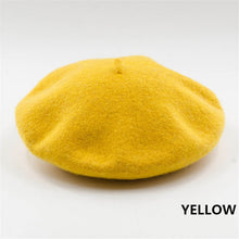 Load image into Gallery viewer, French Style Solid Casual Vintage Women's Hat Beret Plain Cap Girl's Wool Warm Winter Berets Beanie Hats Femme Aldult Caps - UK Fashion Market
