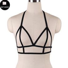 Load image into Gallery viewer, Women Sexy Crop Top Bondage Harness Fetish Elastic Cage Bra Rave Wear Body Harnesses Lingerie Sexy Pastel Goth Suspender Bralett - UK Fashion Market
