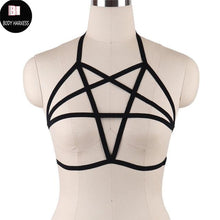 Load image into Gallery viewer, Women Sexy Crop Top Bondage Harness Fetish Elastic Cage Bra Rave Wear Body Harnesses Lingerie Sexy Pastel Goth Suspender Bralett - UK Fashion Market
