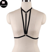 Load image into Gallery viewer, Women Sexy Crop Top Bondage Harness Fetish Elastic Cage Bra Rave Wear Body Harnesses Lingerie Sexy Pastel Goth Suspender Bralett - UK Fashion Market
