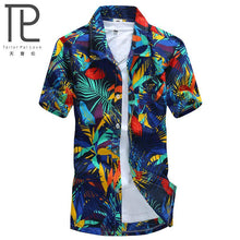 Load image into Gallery viewer, Mens Hawaiian Shirt Male Casual camisa masculina  Printed Beach Shirts Short Sleeve brand clothing Free Shipping Asian Size 5XL - UK Fashion Market
