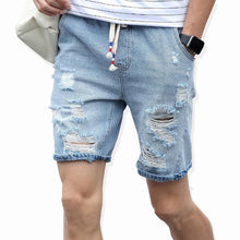 Load image into Gallery viewer, New Fashion Leisure Mens Ripped Short Jeans Brand Clothing  Summer 98% Cotton Shorts Breathable Tearing Denim Shorts Male - UK Fashion Market
