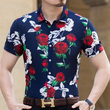 Load image into Gallery viewer, 2020 Men's Hawaiian Shirt Short Sleeve Mens Dress Shirts Slim Fit Camisa Masculina Summer Hawaii Casual Male Flower Print Shirt - UK Fashion Market
