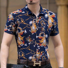 Load image into Gallery viewer, 2020 Men's Hawaiian Shirt Short Sleeve Mens Dress Shirts Slim Fit Camisa Masculina Summer Hawaii Casual Male Flower Print Shirt - UK Fashion Market
