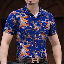 Load image into Gallery viewer, 2020 Men's Hawaiian Shirt Short Sleeve Mens Dress Shirts Slim Fit Camisa Masculina Summer Hawaii Casual Male Flower Print Shirt - UK Fashion Market
